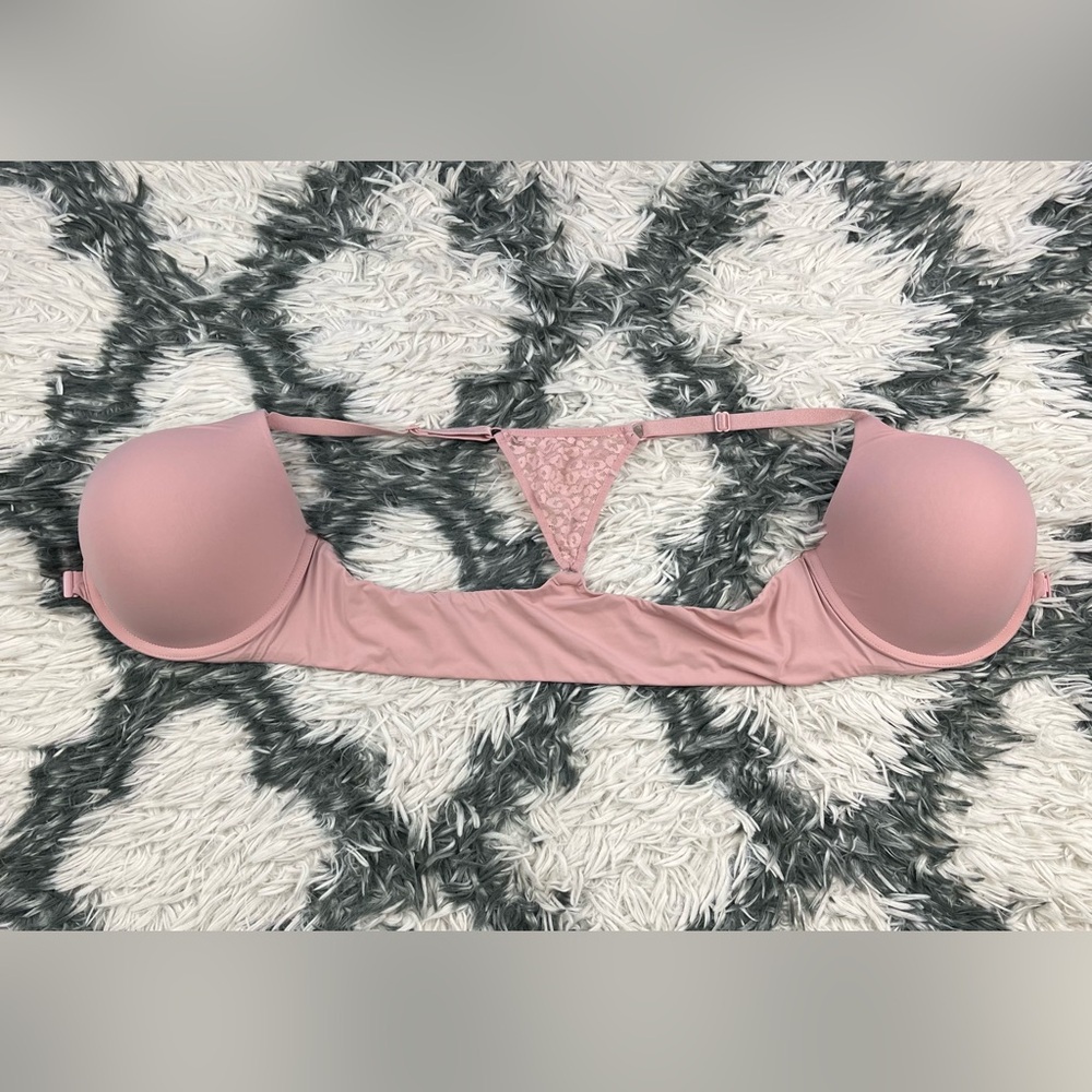 Victoria's Secret Women's Pink Racerback T-shirt Push-up Full Coverage Bra 38C - Picture 7 of 9